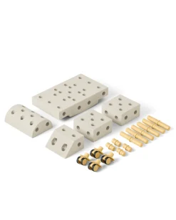 MODU Explorer Set Sand Grey / Honey Yellow- Store Byggesæt|Tumlemøbler