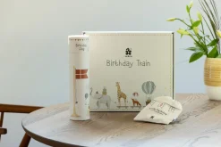 Sebra Fødselsdags bordflag, træ-Børn Fødselsdagstoge