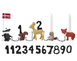 Kids By Friis Fødselsdagstog, skovdyr m. 11 tal-Børn Fødselsdagstoge