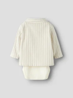 Lil' Atelier Felixo Langærmet Bodyskjorte - Turtledove- Juletøj|Skjorter