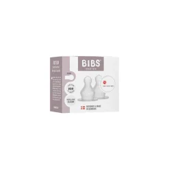 BIBS Flaskesutter rund Silikone 2 pk Fast Flow- Sutteflasker