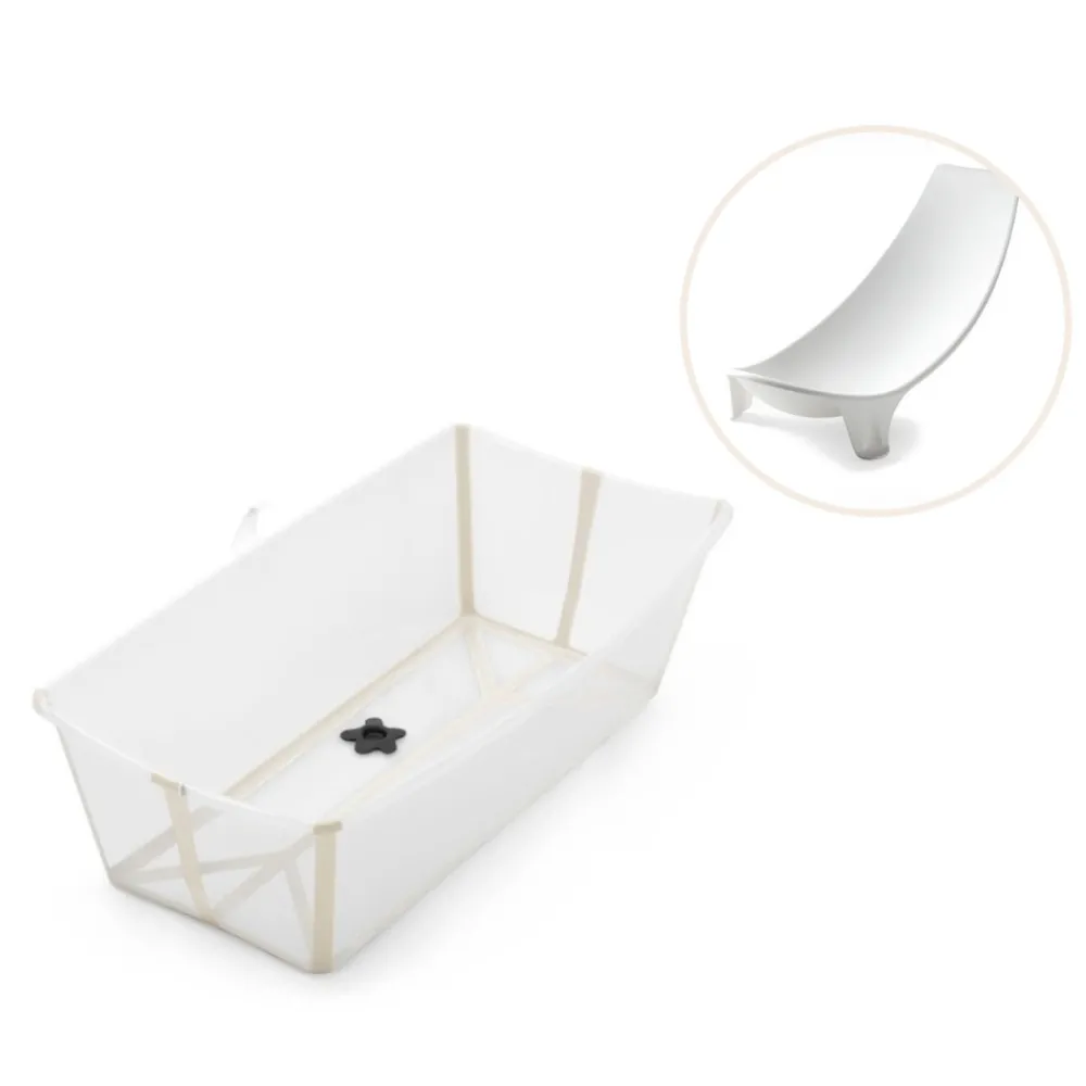 Stokke® Flexi Bath XL inkl. newborn support - Sandy beige- Badekar, Stativer & Badestole