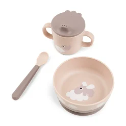 Done By Deer Foodie første spisesæt 3 dele - Happy clouds Pudder- Service