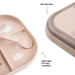 Done By Deer Foodie inddelt tallerken Happy clouds Pudder- Service