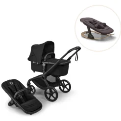 Bugaboo Fox 5 Renew complete inkl. Giraffe bouncer - heritage black/tornado grey- Vognpakker