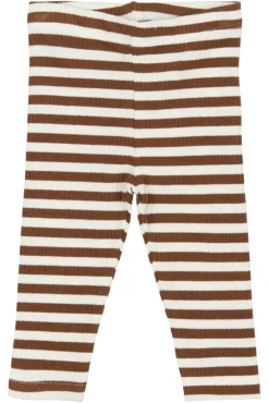 The New Siblings Fro Rib Leggings - Toffee striped- Leggings