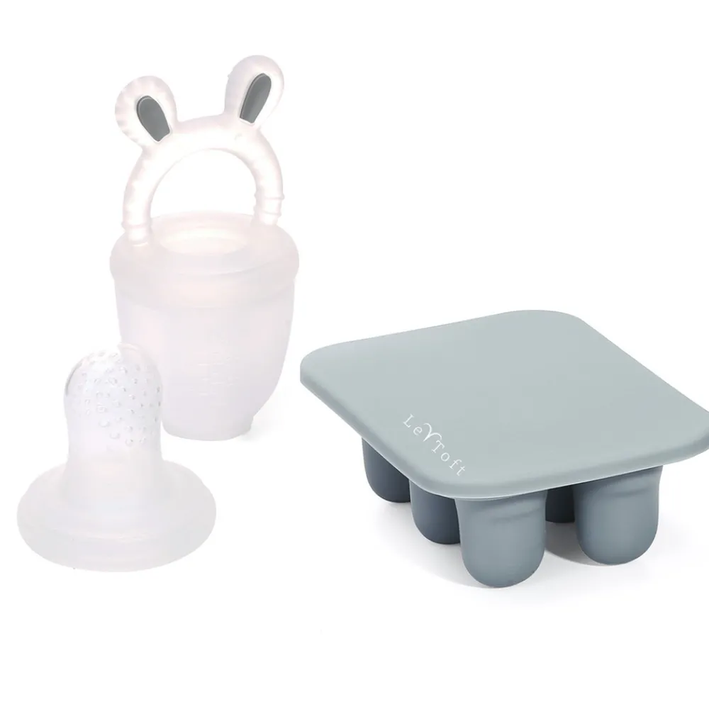 Le Toft Frugtsut med mini fryseform - Smokey Green- Foodfeeder Og Frugtsut