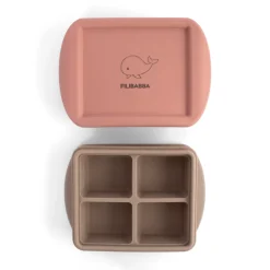 Filibabba Frysebakke til babymad 4x65 ml - 2-pak - Rose Mix- Madopbevaring