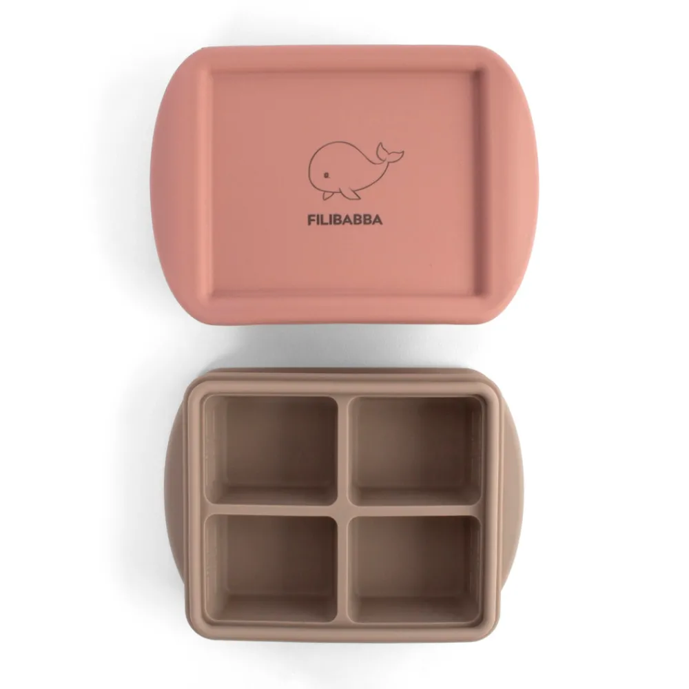 Filibabba Frysebakke til babymad 4x65 ml - 2-pak - Rose Mix- Madopbevaring