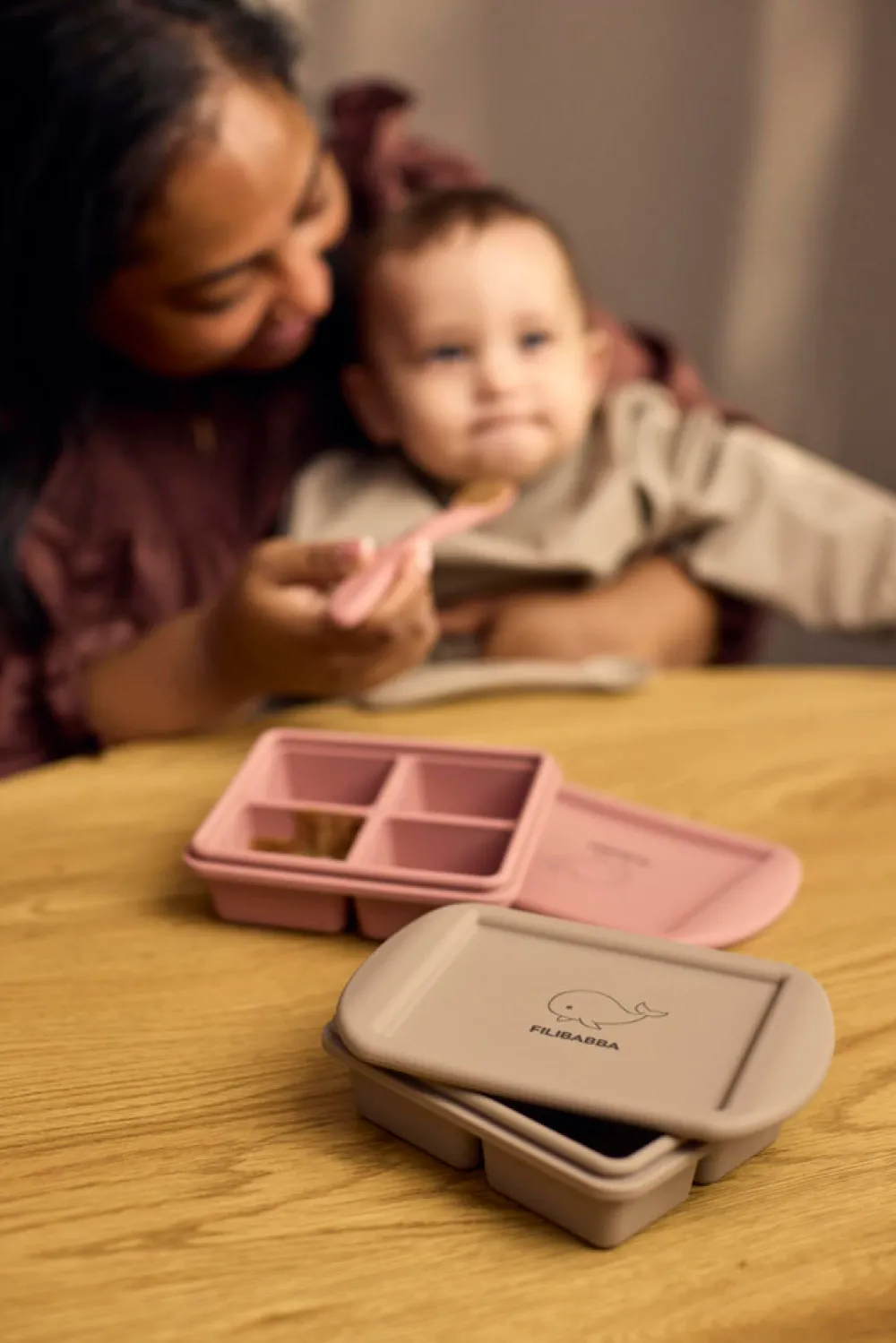 Filibabba Frysebakke til babymad 4x65 ml - 2-pak - Rose Mix- Madopbevaring