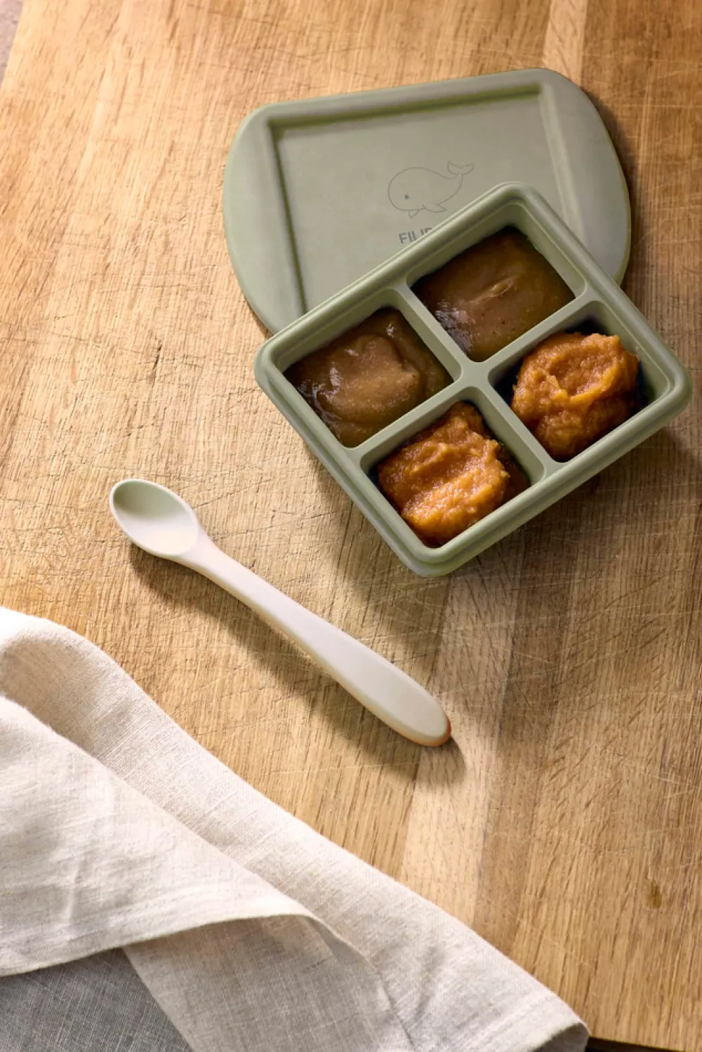 Filibabba Frysebakke til babymad 4x65 ml - 2-pak - Ocean Mix- Madopbevaring