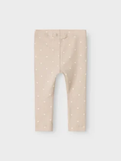 Lil' Atelier Gago slim leggings - GRAY MORNING - med hjerter- Leggings