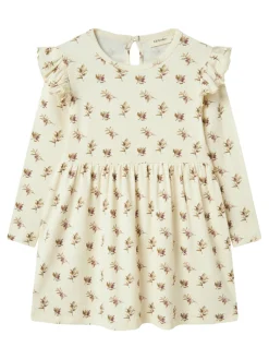 Lil' Atelier Gavo langærmet kjole - TURTLEDOVE- Kjoler