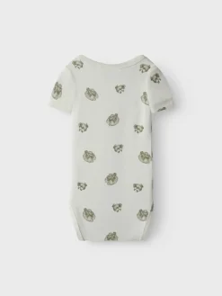 Lil' Atelier Gayo Sor Body kortærmet - Frog/Coconut milk- Bodystocking Kortærmet