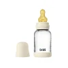 BIBS Glass baby bottle latex 120 ml ivory- Sutteflasker