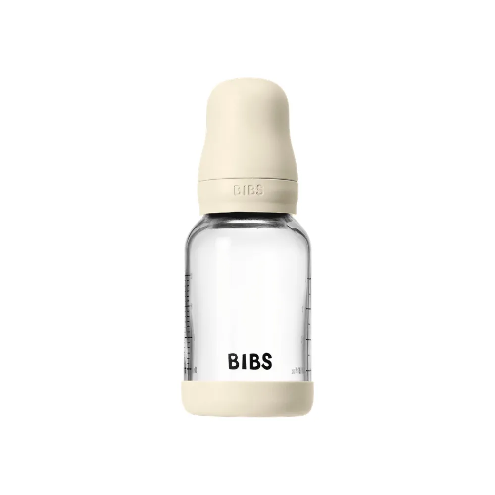 BIBS Glass baby bottle latex 120 ml ivory- Sutteflasker
