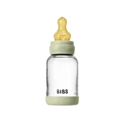 BIBS Glass baby bottle latex 120 ml sage- Sutteflasker