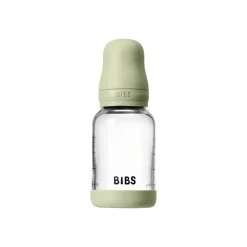 BIBS Glass baby bottle latex 120 ml sage- Sutteflasker