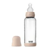 BIBS Glass baby bottle silicone 240 ml blush- Sutteflasker
