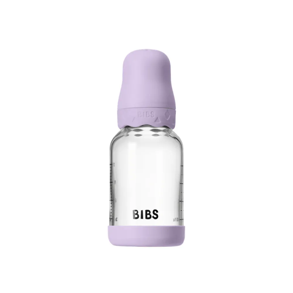 BIBS Glass boheme baby bottle latex 120 ml violet sky- Sutteflasker