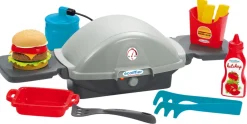 ECOIFFIER Grå grill m/burger tilbehør- Leg I Haven|Køkkenleg