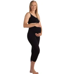 Carriwell Graviditets leggings m. støtte 3/4 længde sort- Leggings/Strømpebukser