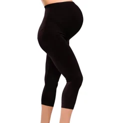 Carriwell Graviditets leggings m. støtte 3/4 længde sort- Leggings/Strømpebukser