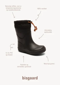 Bisgaard Gummistøvle, Vinter Termo - 50 black- Lange Termostøvler