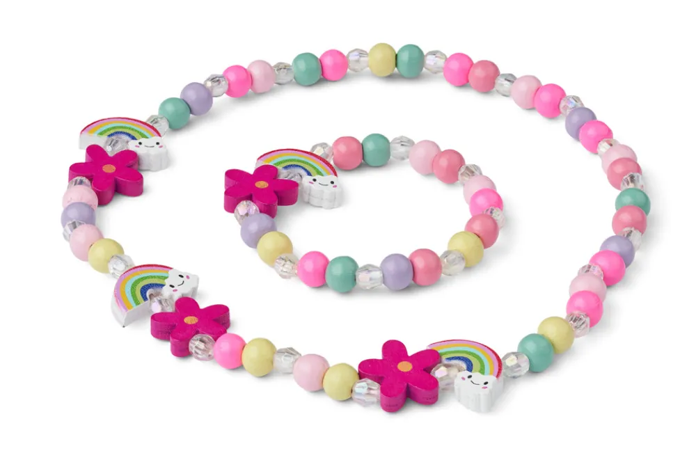 Jocko Halskæde og armbånd sæt - Multi- Festtøj & Tilbehør