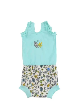Splash About Happy nappy costume - Fallen leaves green- Blebadebukser|Badedragter & Bikinier