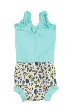 Splash About Happy nappy costume - Fallen leaves green- Blebadebukser|Badedragter & Bikinier