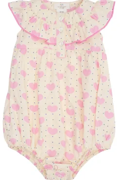 Copenhagen Colors Hjerte romper m. flæser - HEART AOP- Bodystocking Kortærmet