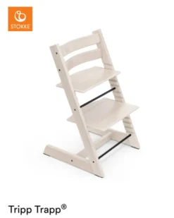Tripp Trapp® Højstol bøg inkl. newborn sæt - whitewash-Børn Højstole Med Tilbehør