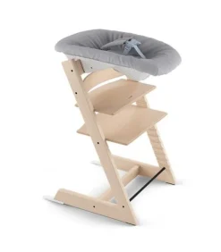 Tripp Trapp® Højstol bøg inkl. newborn sæt - whitewash-Børn Højstole Med Tilbehør