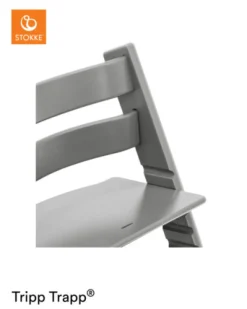 Tripp Trapp® Højstol bøg inkl. newborn sæt - storm grey-Børn Højstole Med Tilbehør