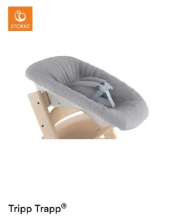 Tripp Trapp® Højstol bøg inkl. newborn sæt - storm grey-Børn Højstole Med Tilbehør