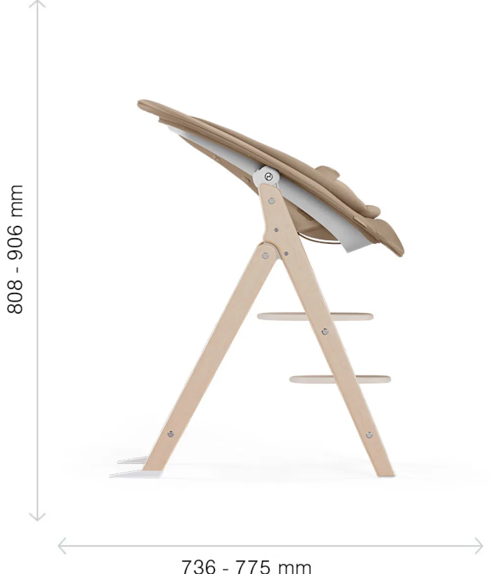 Cybex Højstol, Click&fold 4i1 sæt, All Natural-Børn Højstole Med Tilbehør