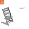 Stokke® / Tripp Trapp® Højstol inkl. tray - storm grey/hvid-Børn Højstole Med Tilbehør