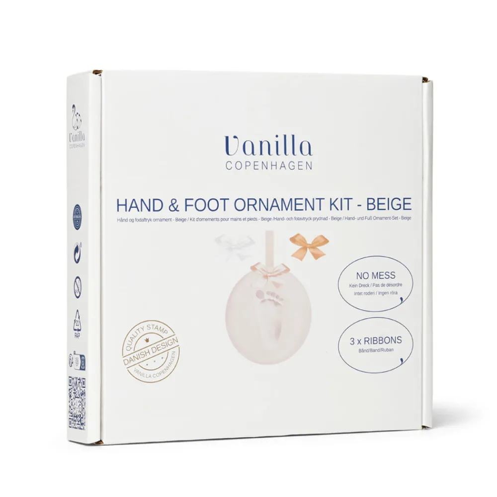 Vanilla COPENHAGEN Hånd og fodaftryk - Ler - Ophæng - Beige- Hånd- & Fodaftryk