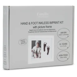 Vanilla COPENHAGEN Hånd og fodaftryk sæt med stempel og ramme-Børn Rammer|Hånd- & Fodaftryk