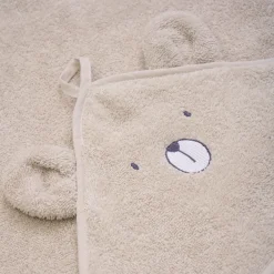 Pippi Håndklæde med hætte - Dove - 83*83 cm-Børn Badekåber & Håndklæder