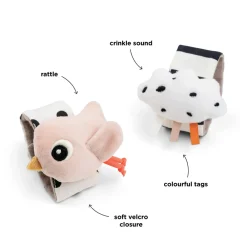 Done By Deer Håndledsranglesæt 2 stk. Happy clouds Pudder- Bideringe & Rangler