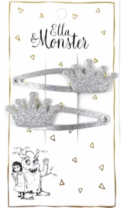 Ella & Monster Hårclips Silver Crown- Festtøj & Tilbehør