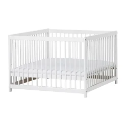 Hoppekids Hørmadras Til Kravlegård, 3x80x86, Hvid-Børn Madrasser