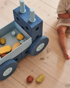 MODU 3-in-1 Baby Walker Deep Blue /Sky Blue- Store Byggesæt|Tumlemøbler