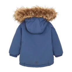 Color Kids Jakke m. Fake Fur - Vintage Indigo- Vinterjakker & Bukser