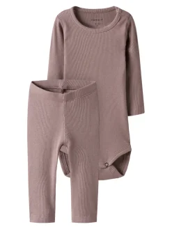 NAME IT Kab langærmet body-legging sæt - Deauville- Multipack|Bodysæt