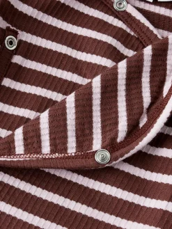 NAME IT Kattie Langærmet Wrap Body - Bleached Mauve- Bodystocking M. Skrålukning