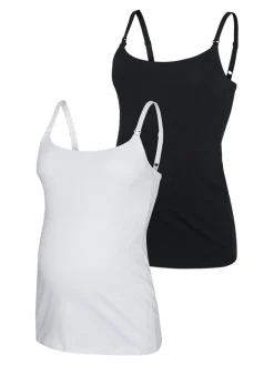 MamaLicious Kerrie strap top - BLACK- Overdele