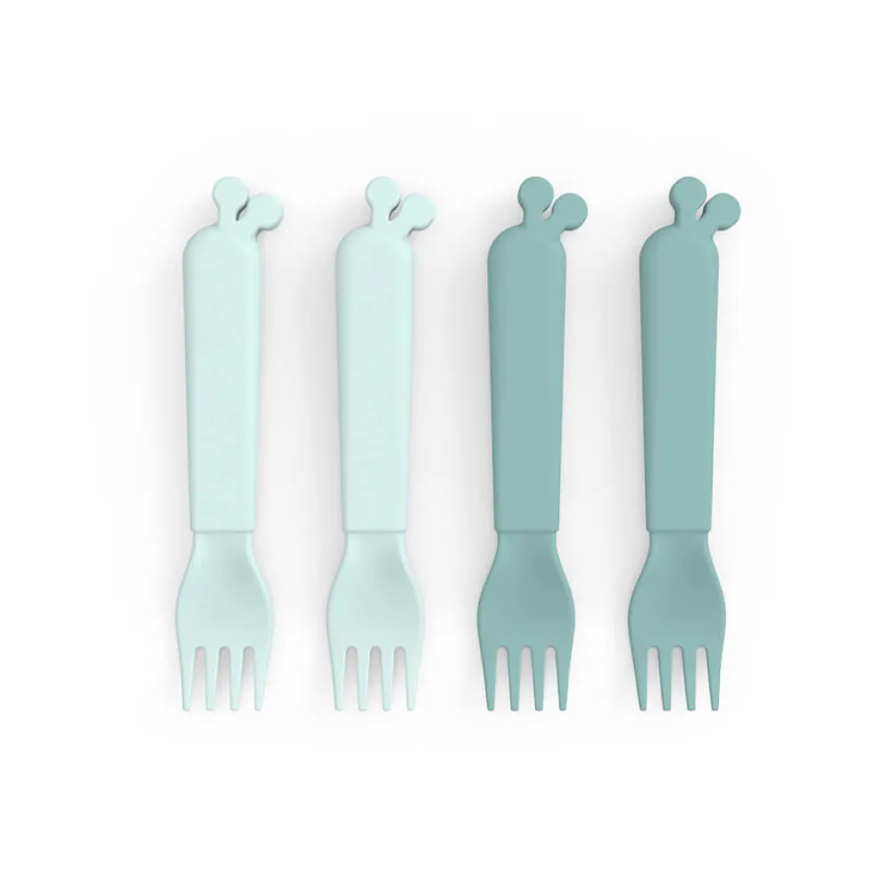 Done By Deer Kiddish gafler 4 stk. Raffi - blå- Bestik